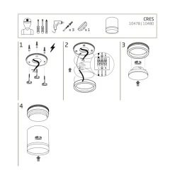 Lampa Sufitowa CRES Biały 1xGX53 * Nowodvorski Discount