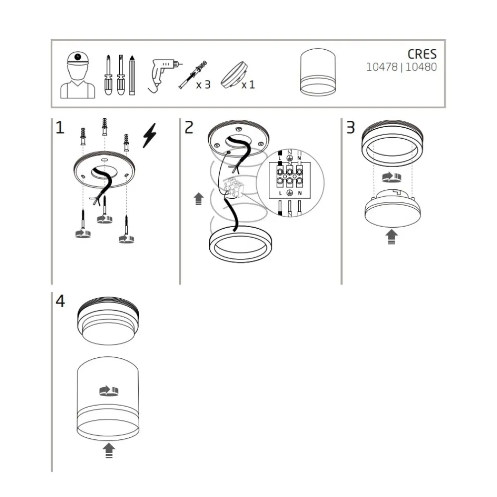 Lampa Sufitowa CRES Biały 1xGX53 * Nowodvorski Discount