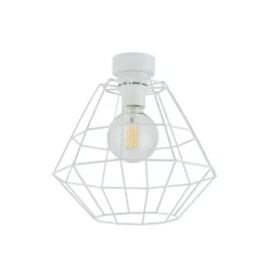 Lampa Sufitowa DIAMOND Biały Metalowy Klosz 1xE27 30cm * TK Lighting