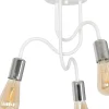 Lampa Sufitowa DOW Biały Srebrny 3xE27 * Luminex