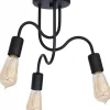 Lampa Sufitowa DOW Czarny 3xE27 * Luminex