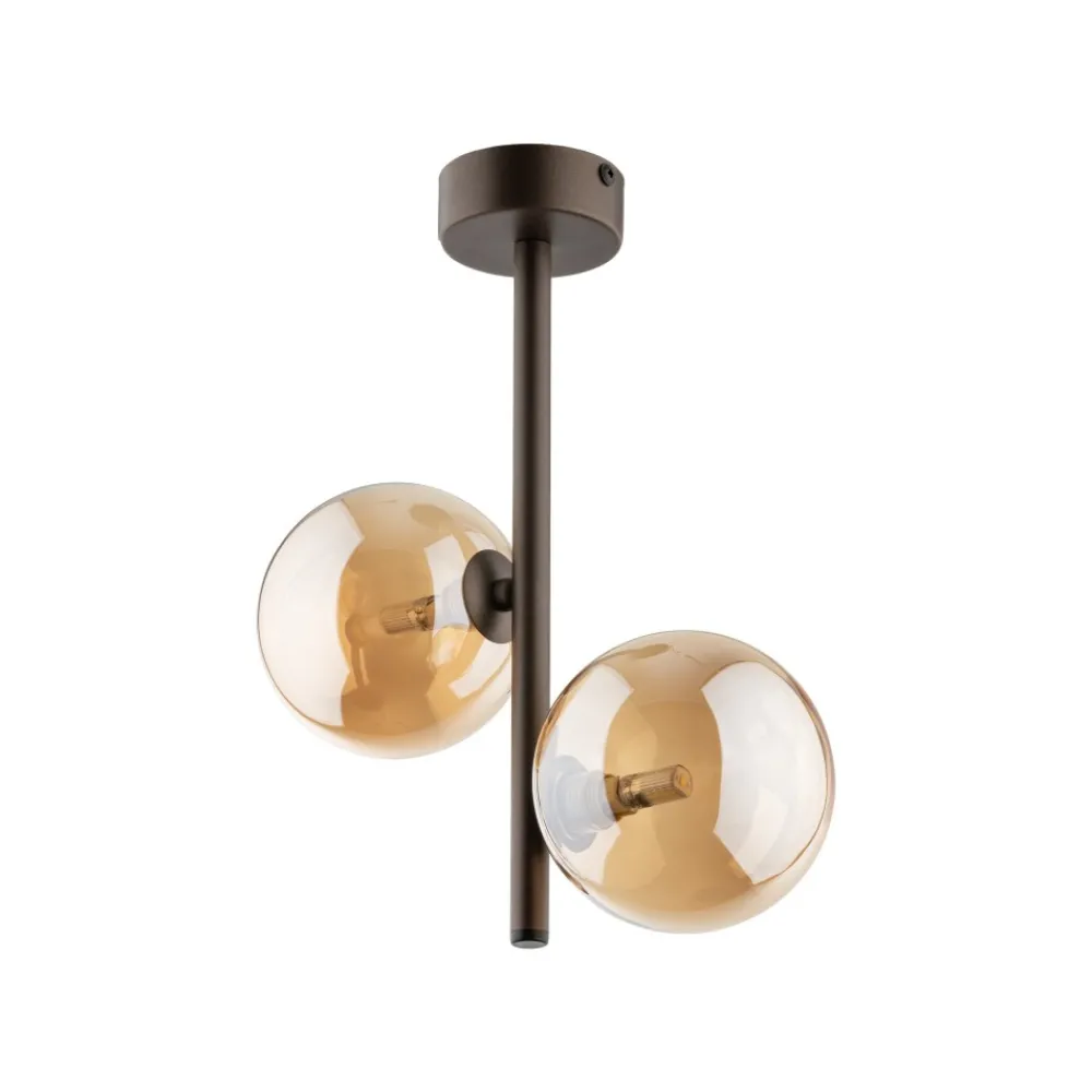 Lampa Sufitowa ESTERA Brązowy Szklane Klosze 2xG9 * TK Lighting