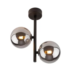 Lampa Sufitowa ESTERA Czarny Szklane Klosze 2xG9 * TK Lighting Online