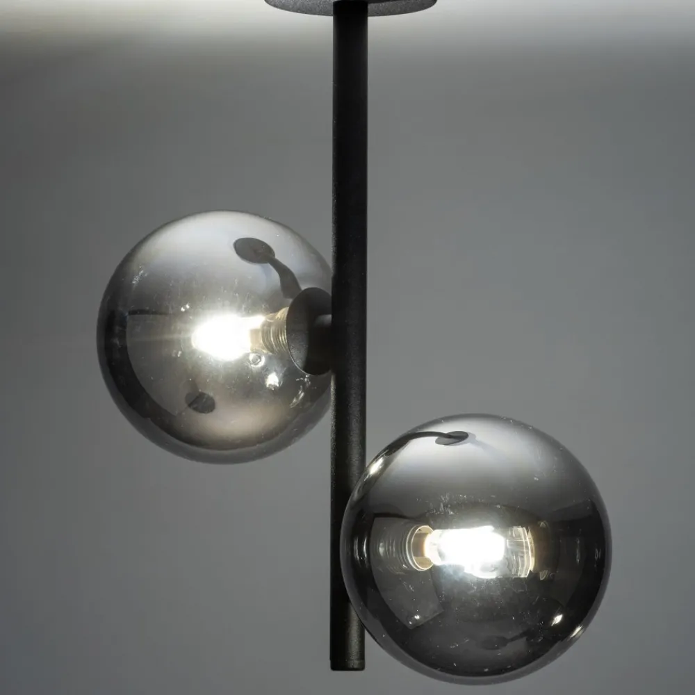Lampa Sufitowa ESTERA Czarny Szklane Klosze 2xG9 * TK Lighting Online