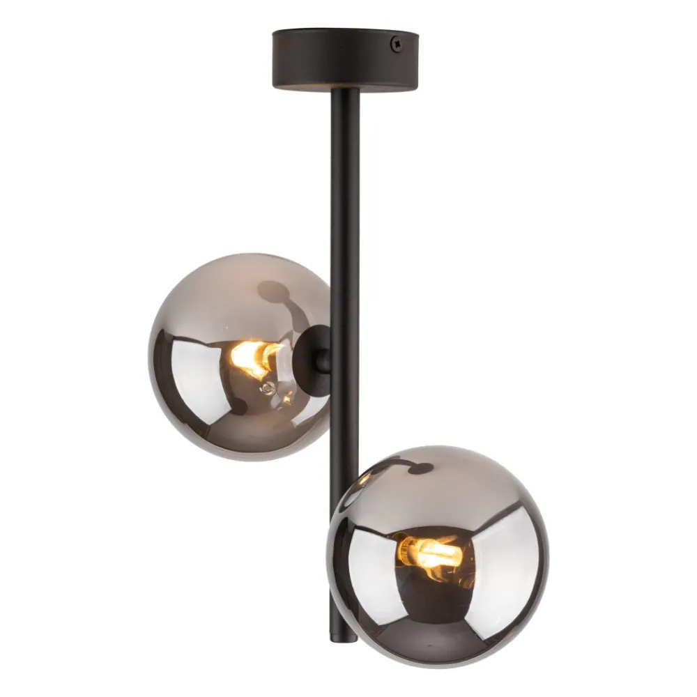 Lampa Sufitowa ESTERA Czarny Szklane Klosze 2xG9 * TK Lighting Online