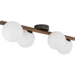 Lampa sufitowa ESTERA WOOD orzech klosz biały 4xG9 * TK Lighting Clearance