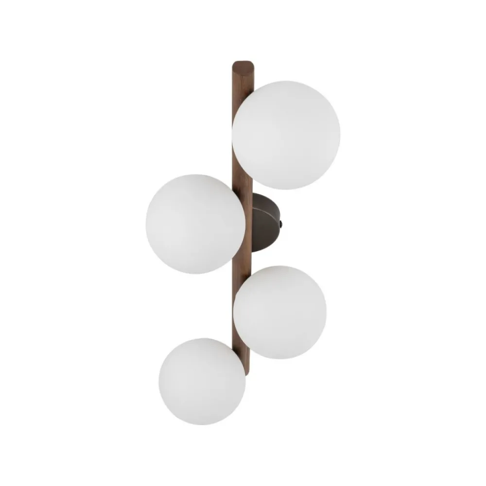 Lampa sufitowa ESTERA WOOD orzech klosz biały 4xG9 * TK Lighting Clearance