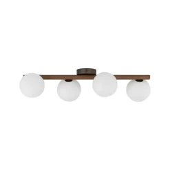 Lampa sufitowa ESTERA WOOD orzech klosz biały 4xG9 * TK Lighting Clearance
