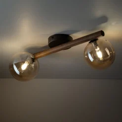 Lampa sufitowa ESTERA WOOD orzech brązowa 2xG9 * TK Lighting Clearance