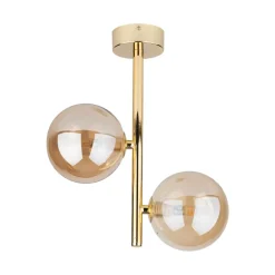 Lampa Sufitowa ESTERA Złoty Szklane Klosze 2xG9 * TK Lighting Clearance