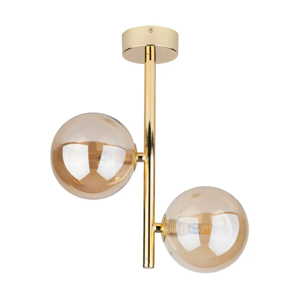 Lampa Sufitowa ESTERA Złoty Szklane Klosze 2xG9 * TK Lighting Clearance