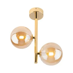 Lampa Sufitowa ESTERA Złoty Szklane Klosze 2xG9 * TK Lighting Clearance