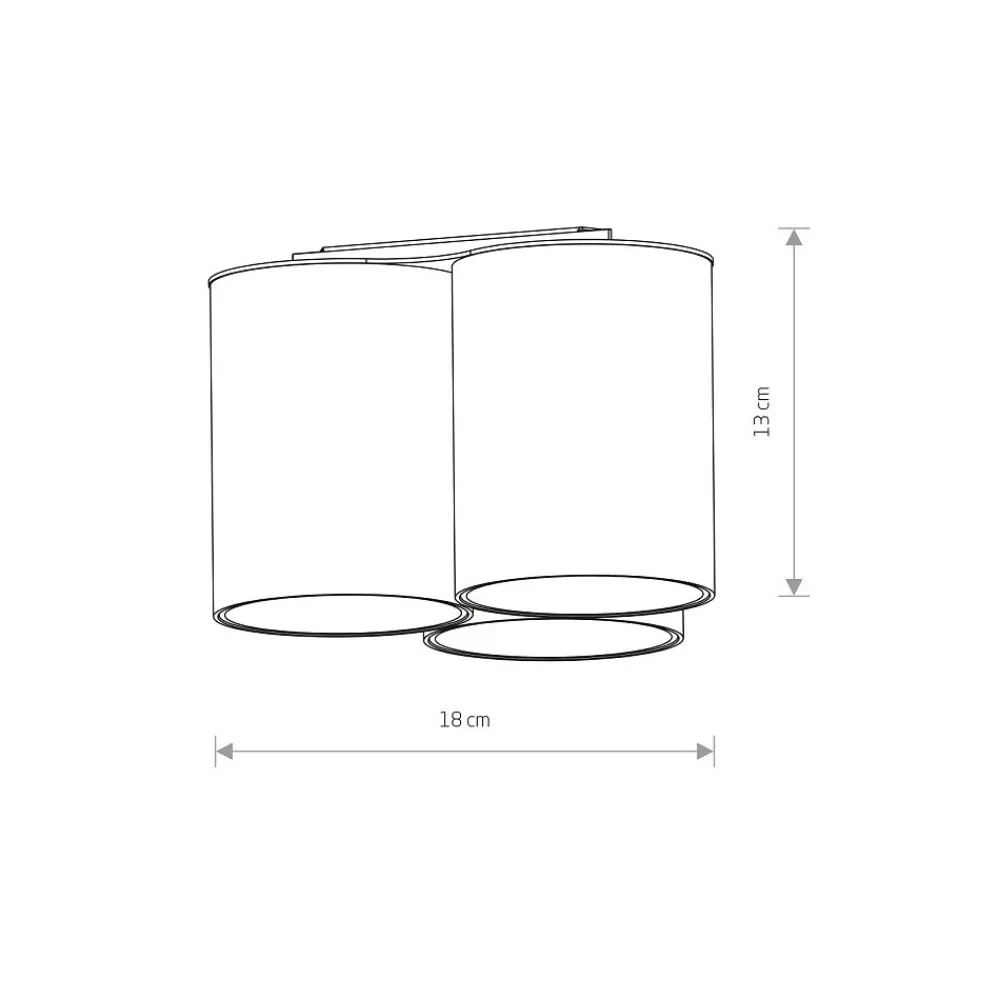 Lampa Sufitowa EYE TONE Biały Złoty 3xGU10 IP20 * Nowodvorski Sale