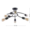 Lampa Sufitowa FADO Czarny Loft 6xE27 * TK Lighting New