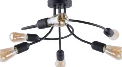 Lampa Sufitowa FADO Czarny Loft 6xE27 * TK Lighting New