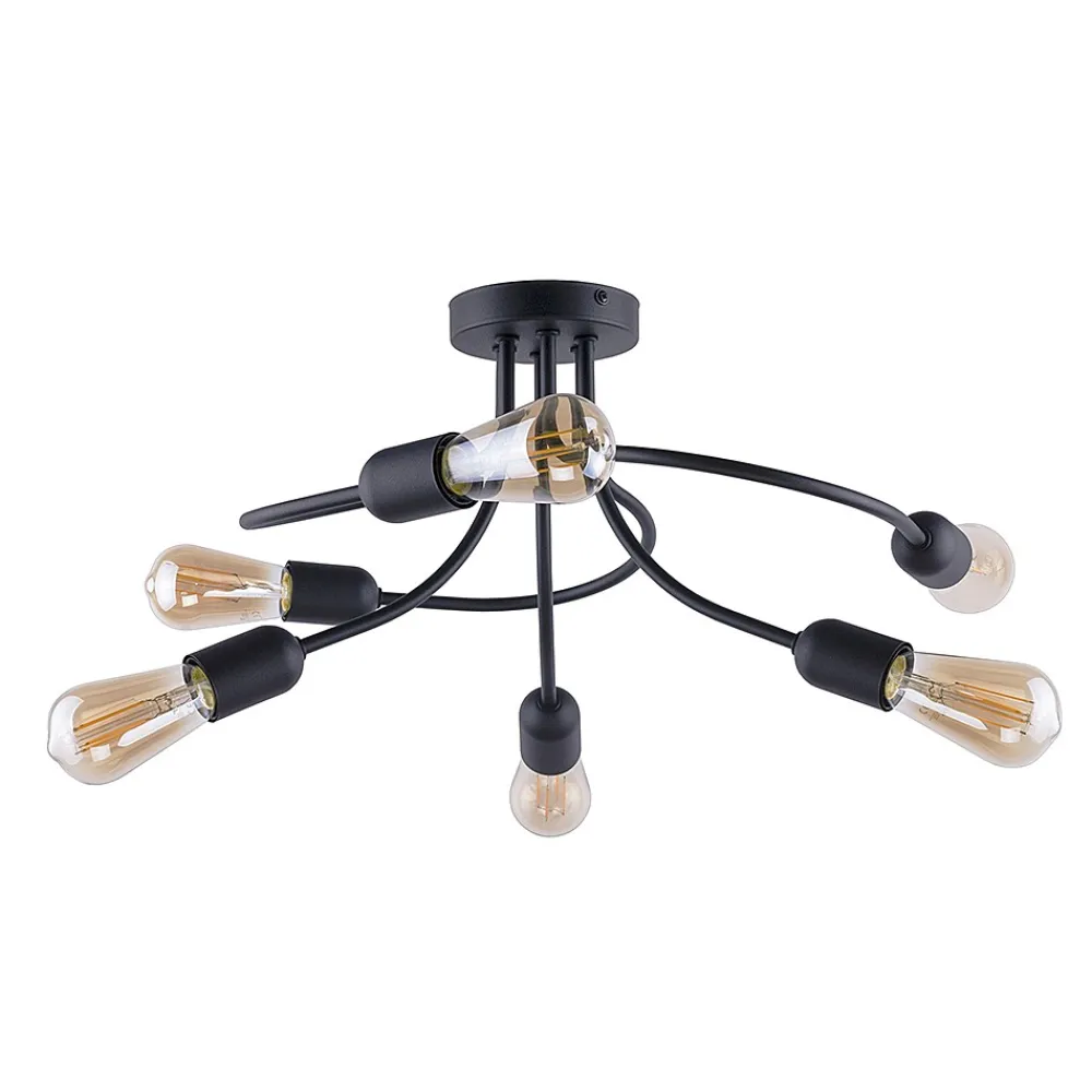 Lampa Sufitowa FADO Czarny Loft 6xE27 * TK Lighting New