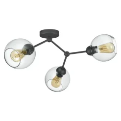 Lampa Sufitowa FAIRY Czarny Szklane Klosze 3xE27 * TK Lighting Outlet
