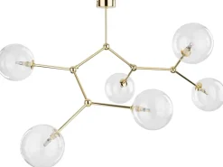 Lampa Sufitowa FAIRY Złoty Transparentne Szklane Klosze 6xG9 * TK Lighting Clearance