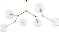 Lampa Sufitowa FAIRY Złoty Transparentne Szklane Klosze 6xG9 * TK Lighting Clearance