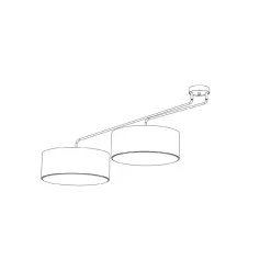 Lampa Sufitowa FALCON Biały Abażury 2xE27 * Nowodvorski Clearance