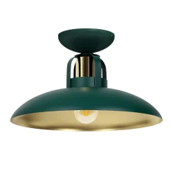 Lampa Sufitowa FELIX Zielony Złoty Metalowy Klosz 1xE27 30cm * Eko-light Hot