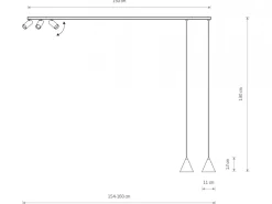 Lampa sufitowa FOURTY grafitowa 5xGU10 * Nowodvorski Best