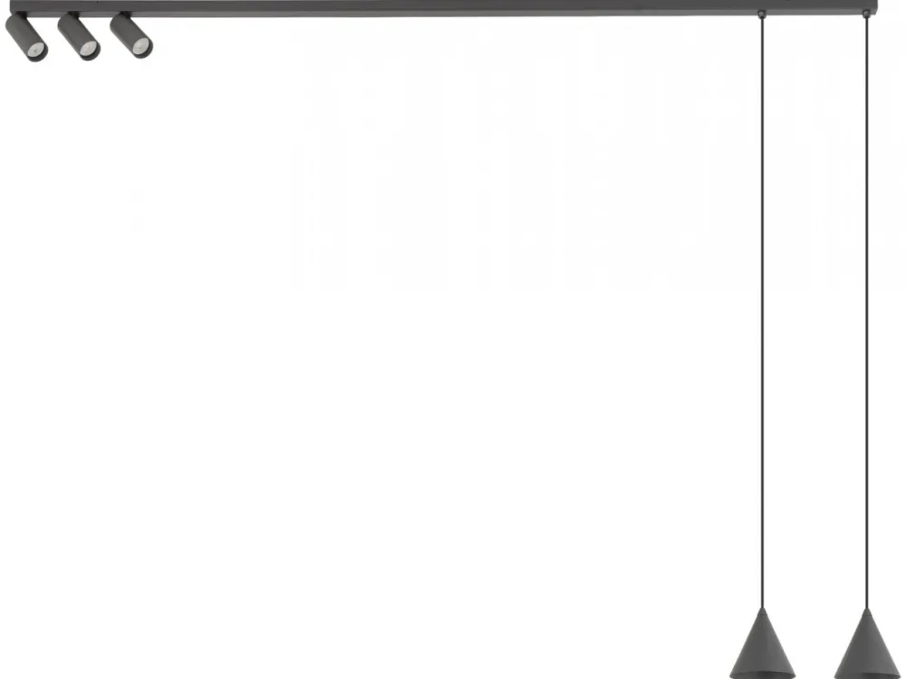 Lampa sufitowa FOURTY grafitowa 5xGU10 * Nowodvorski Best
