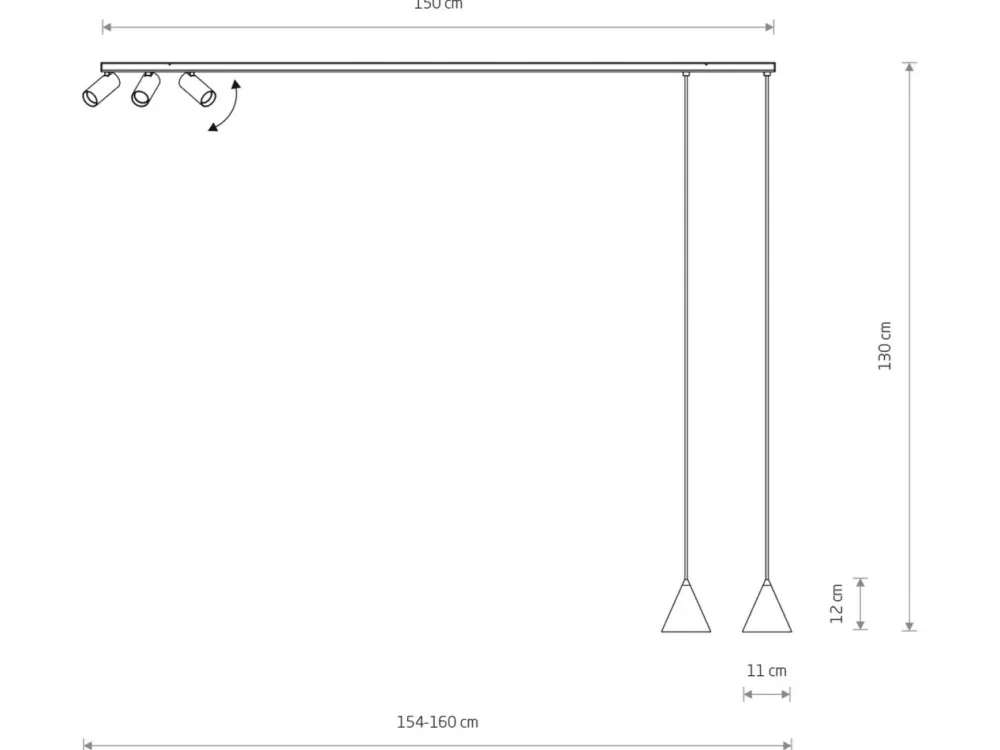 Lampa sufitowa FOURTY szara 5xGU10 * Nowodvorski New