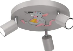 Lampa Sufitowa FUN Szary 3xGU10 Szczurek * Luminex Online