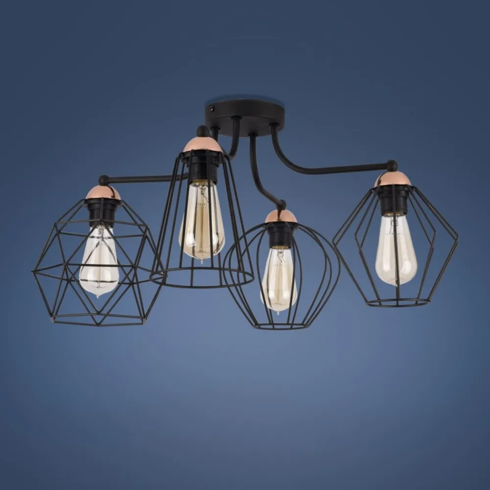 Lampa sufitowa GALAXY czarna 4xE27 * TK Lighting Best