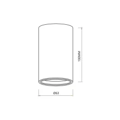 Lampa Sufitowa GENESIS Tuba Biały 1xGU10 6,3x10cm * Eko-light Outlet