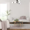 Lampa Sufitowa GLAME Czarny Złoty Szklany Klosz 6xE27 * Luminex Sale