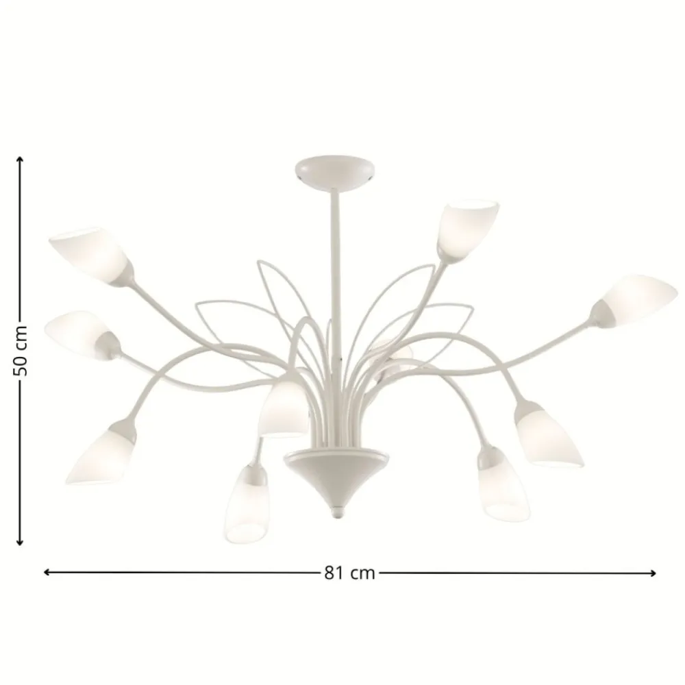 Lampa sufitowa GLORIOSA szara 10xG9 * Jupiter Discount