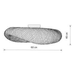 Lampa Sufitowa HAVANA Biały Brązowy Abażur 1xE27 60cm * Nowodvorski