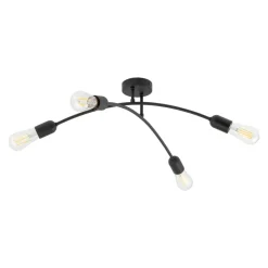 Lampa Sufitowa HELIX Czarny Loft 4xE27 * TK Lighting