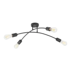 Lampa Sufitowa HELIX Czarny Loft 4xE27 * TK Lighting