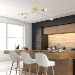 Lampa Sufitowa HELIX Złoty Loft 4xE27 * TK Lighting Sale
