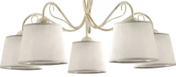 Lampa Sufitowa KAMELIA Beżowy Abażury 5xE27 * Jupiter Online