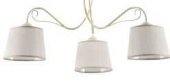 Lampa Sufitowa KAMELIA Beżowy Abażury 3xE27 * Jupiter Hot