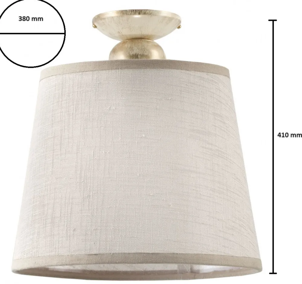 Lampa Sufitowa KAMELIA Beżowy Abażur 1xE27 38 cm * Jupiter New