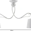 Lampa Sufitowa KAMELIA Biały Abażury 2xE27 * Jupiter Best