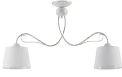 Lampa Sufitowa KAMELIA Biały Abażury 2xE27 * Jupiter Best