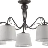 Lampa Sufitowa KAMELIA Brązowy Szary Abażury 5xE27 * Jupiter Online