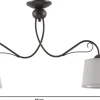 Lampa Sufitowa KAMELIA Brązowy Szary Abażury 2xE27 * Jupiter Best