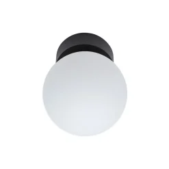 Lampa Sufitowa KIER Czarny Biały Szklany Klosz 1xG9 * Nowodvorski Sale