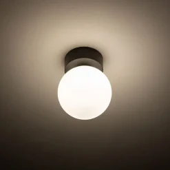 Lampa Sufitowa KIER Czarny Biały Szklany Klosz 1xG9 * Nowodvorski Sale