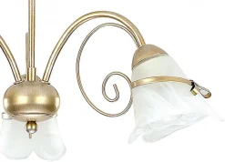 Lampa Sufitowa KOKARDA Złoty Szklany Klosz 3xE14 * Luminex
