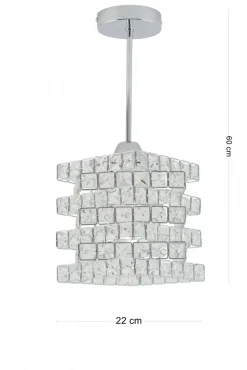 Lampa sufitowa kryształowy klosz Crystal IV 1xE27 * HowHomely Best