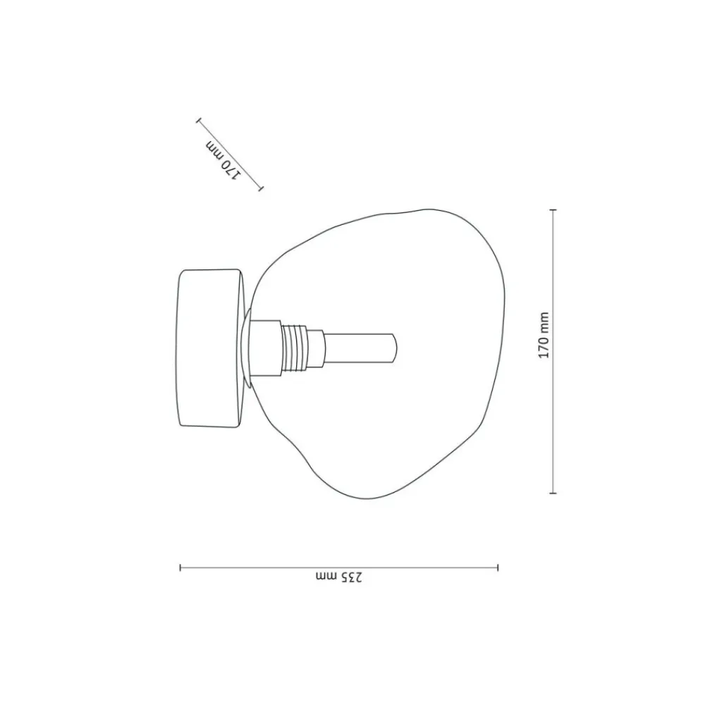 Lampa Sufitowa LAVA brązowa 1xG9 * TK Lighting Best