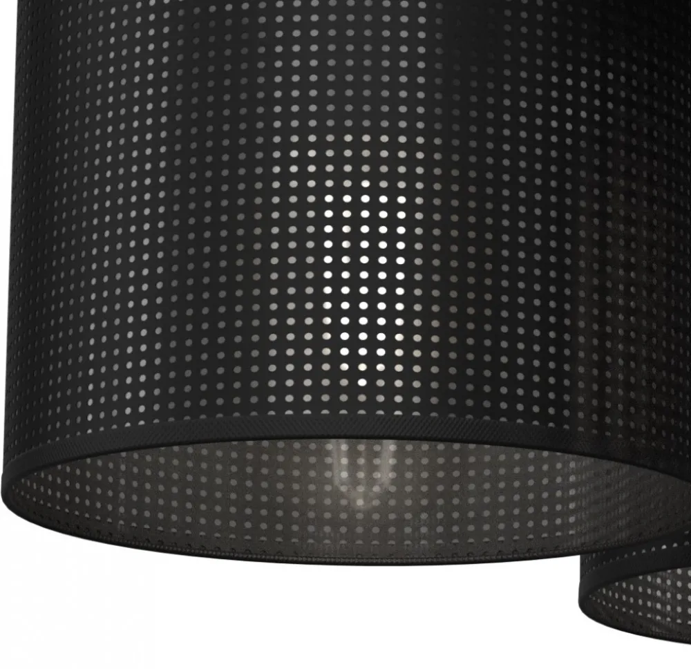 Lampa Sufitowa LOFT SHADE Czarny Klosz z Tworzywa 3xE27 * Luminex Outlet
